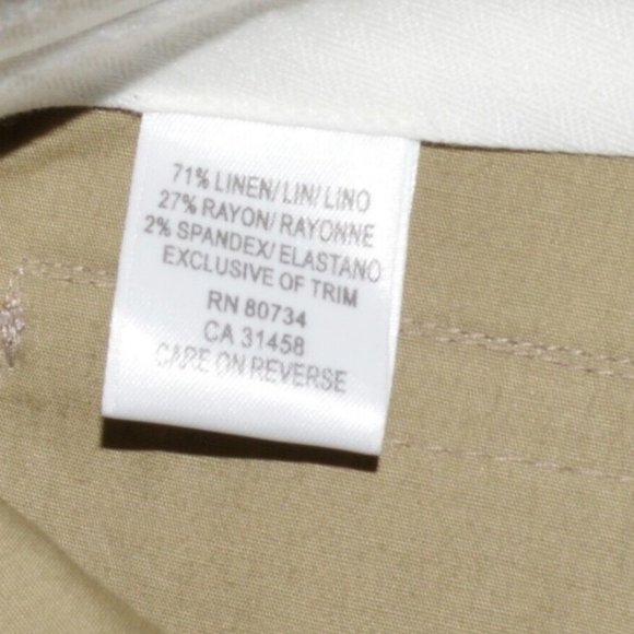 BCBGMAXAZRIA NEW SZ 0 XS LINEN BLEND SLIGHTLY STRETCHY DRESS PANTS - Picture 6 of 8